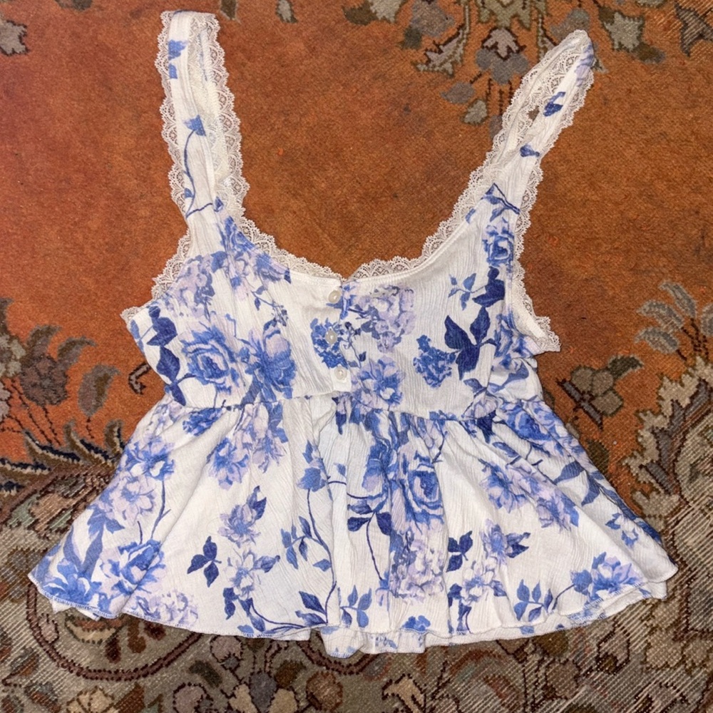 Blue Floral Top